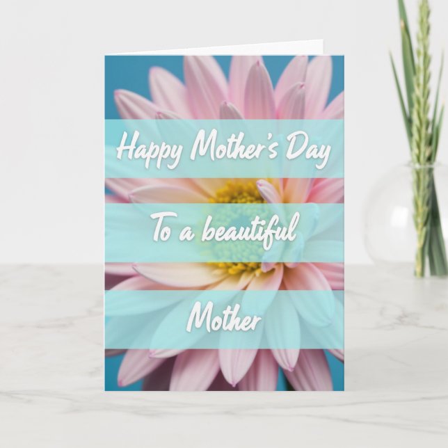 Tarjeta floral de madre a rayas (Anverso)