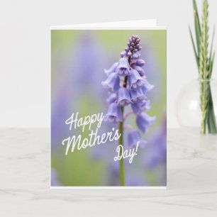 Tarjeta floral de madre lavanda