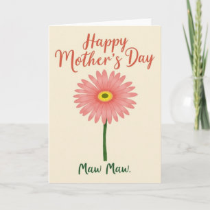 Tarjeta floral de mejores deseos rayada