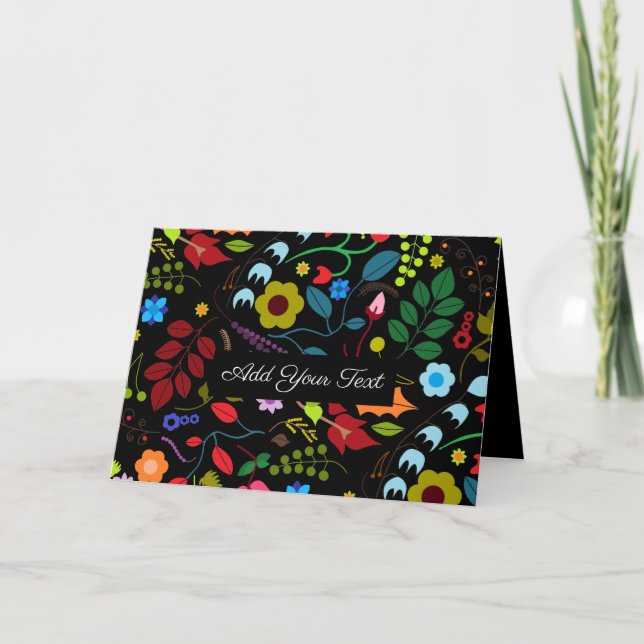 Tarjeta Floral de moda (Anverso)