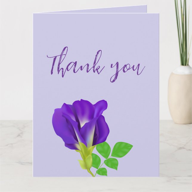 Tarjeta Floral de morado (Anverso)