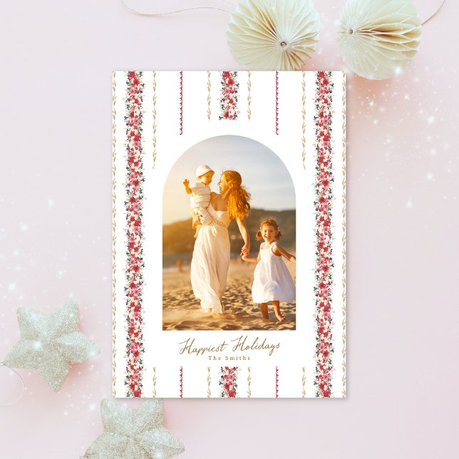 tarjeta floral de navidad blanca (Subido por el creador)