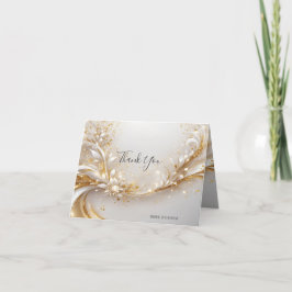 Tarjeta Floral de oro blanco