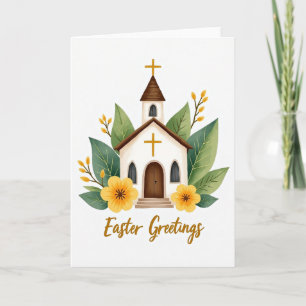 Tarjeta floral de Pascua de la capilla