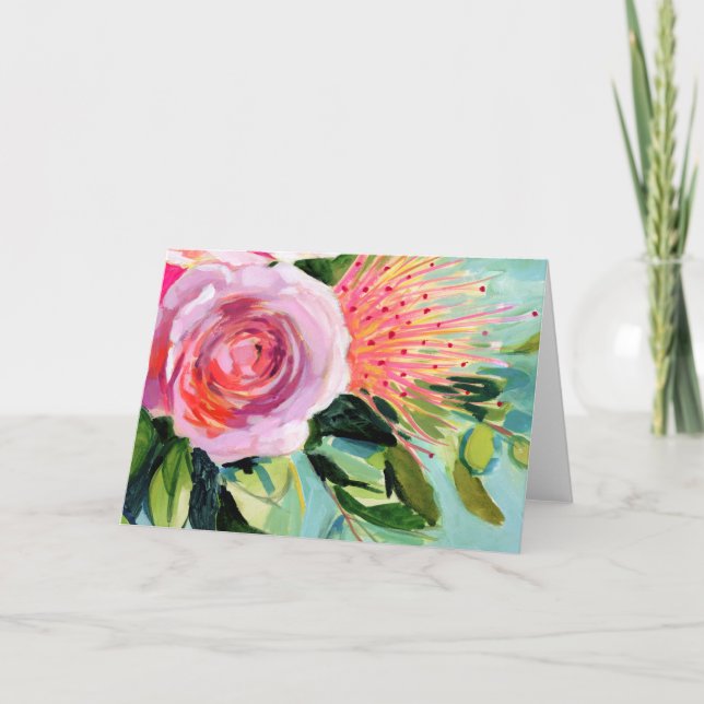Tarjeta Floral de pincel I (Anverso)