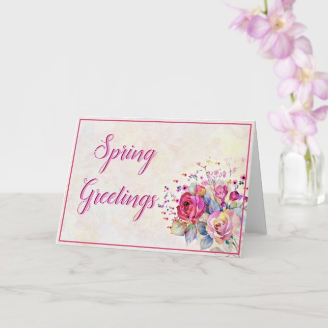 Tarjeta Floral de primavera (Orquídea)