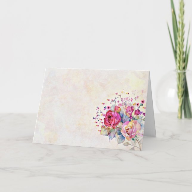 Tarjeta Floral de primavera (Anverso)