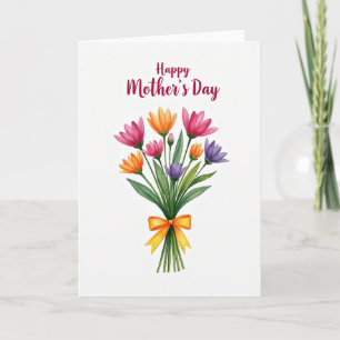 Tarjeta floral de ramo blanco