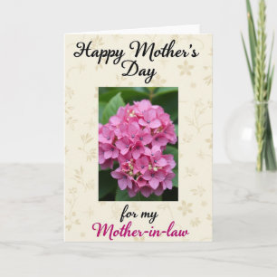 Tarjeta Floral de Rayas para la Suegra