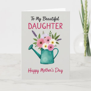 Tarjeta floral de regadera azul