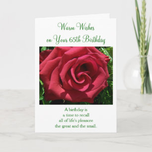 Tarjeta Floral de rosa roja personalizada cumpleaños númer