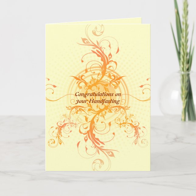 Tarjeta floral de Sun Handfasting (Anverso)