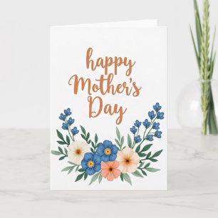 Tarjeta floral de terracota para el día