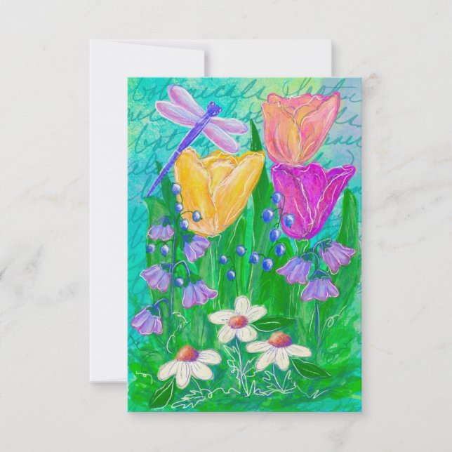 Tarjeta floral Deanna Day Blank (Anverso)