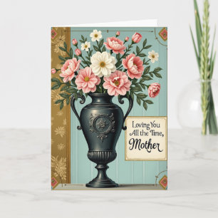 Tarjeta floral del amor de madre hacia ti