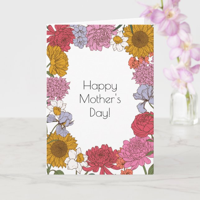 Tarjeta Floral del Día de la Madre (Orquídea)