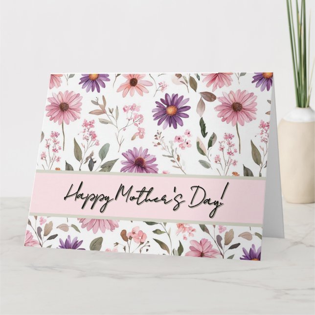 Tarjeta Floral del Día de la Madre (Anverso)