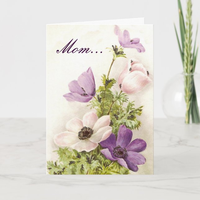 Tarjeta Floral del Día de la Madre (Anverso)