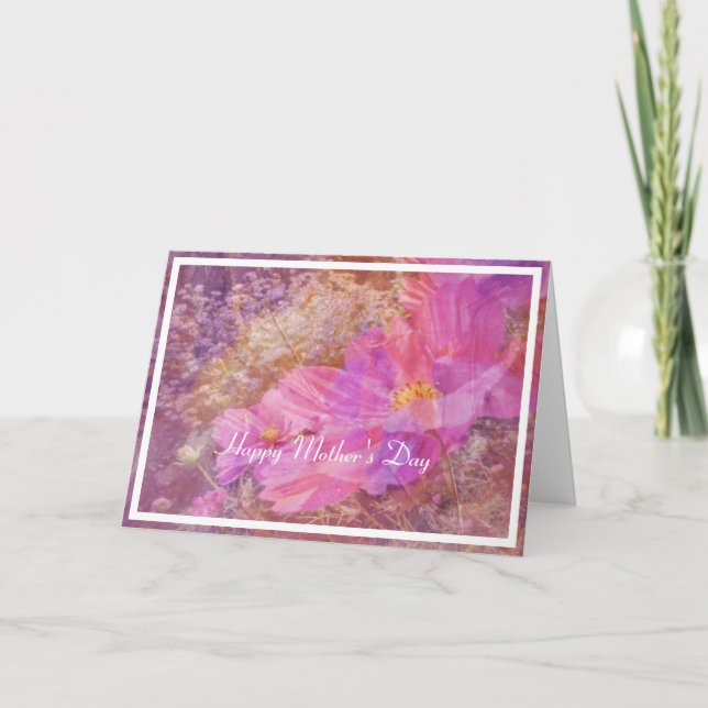 Tarjeta floral del Día de la Madre (Anverso)