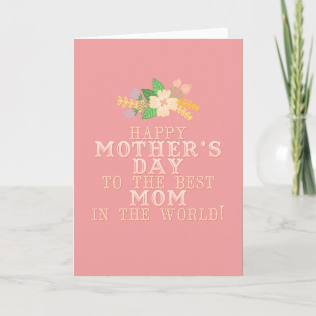 Tarjeta Floral del Día de la Madre (Anverso)