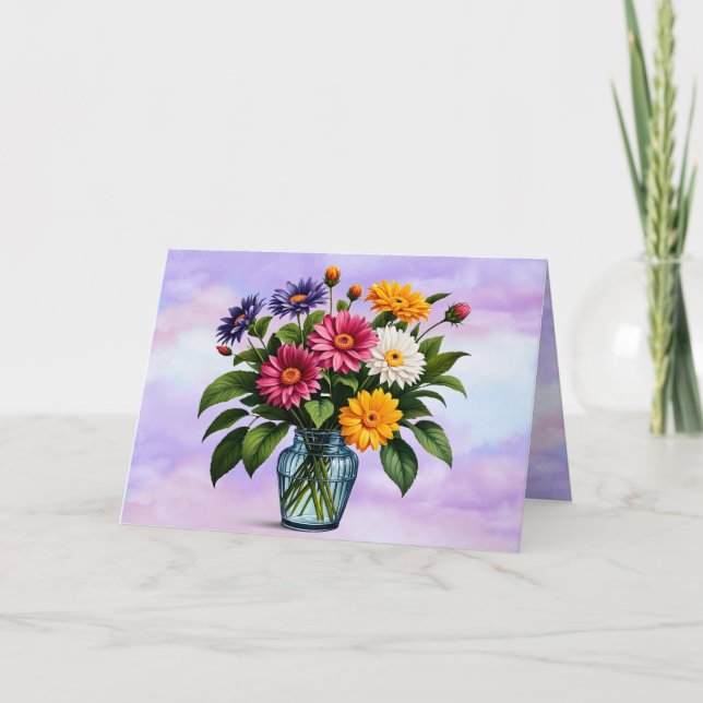 Tarjeta floral del Día de la Madre (Anverso)
