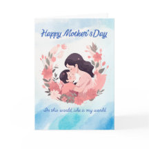 Tarjeta floral del Día de la Madre