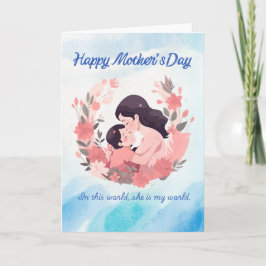 Tarjeta floral del Día de la Madre