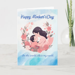 Tarjeta floral del Día de la Madre