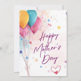Tarjeta floral del Día de la Madre: adorable madre
