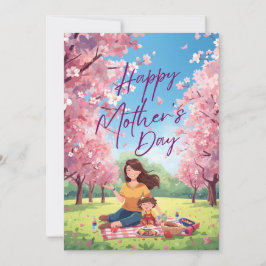 Tarjeta floral del Día de la Madre: adorable mamá