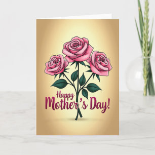 Tarjeta floral del Día de la Madre cálida