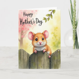 Tarjeta Floral del Día de la Madre con Vislumbre d