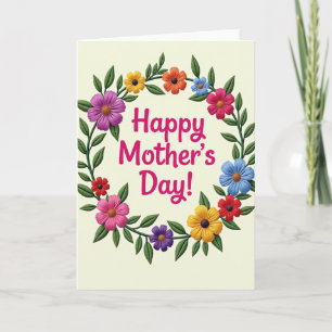 Tarjeta floral del Día de la Madre dulce