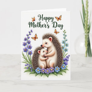 Tarjeta floral del Día de la Madre Spiky Love