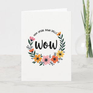 Tarjeta floral del día de la madre Wow