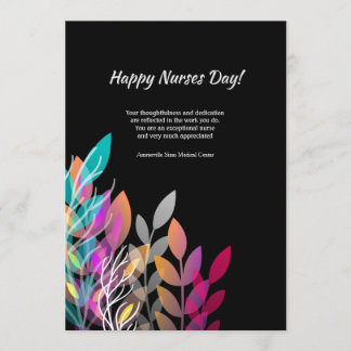 Tarjeta floral del día de las enfermeras