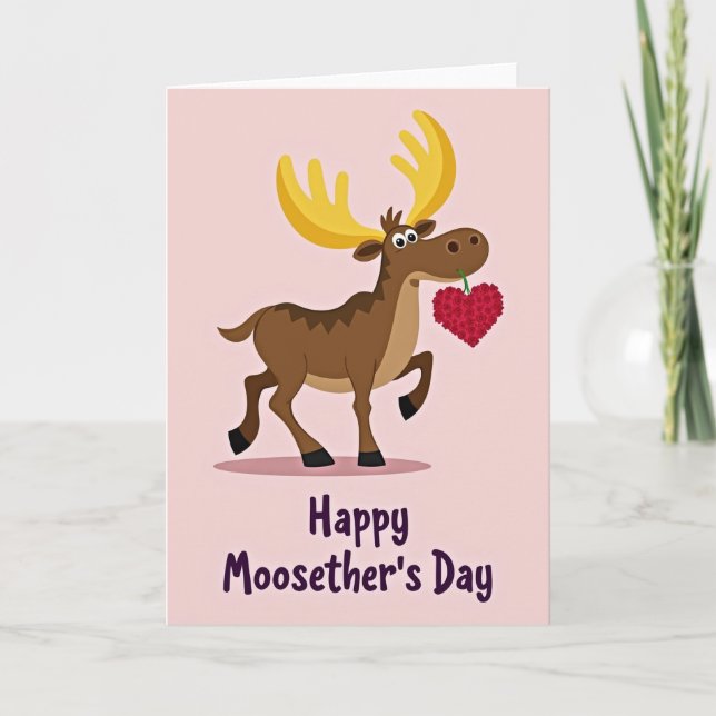 Tarjeta floral del dulce día de las Moosethers (Anverso)