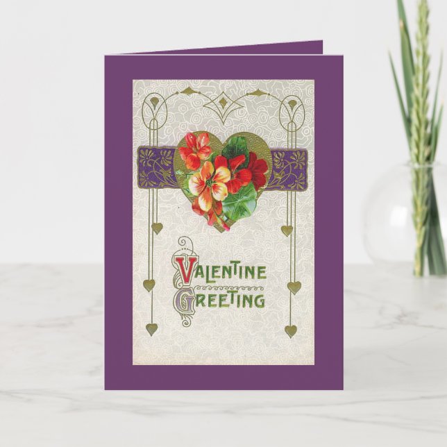 Tarjeta floral del el día de San Valentín del (Anverso)