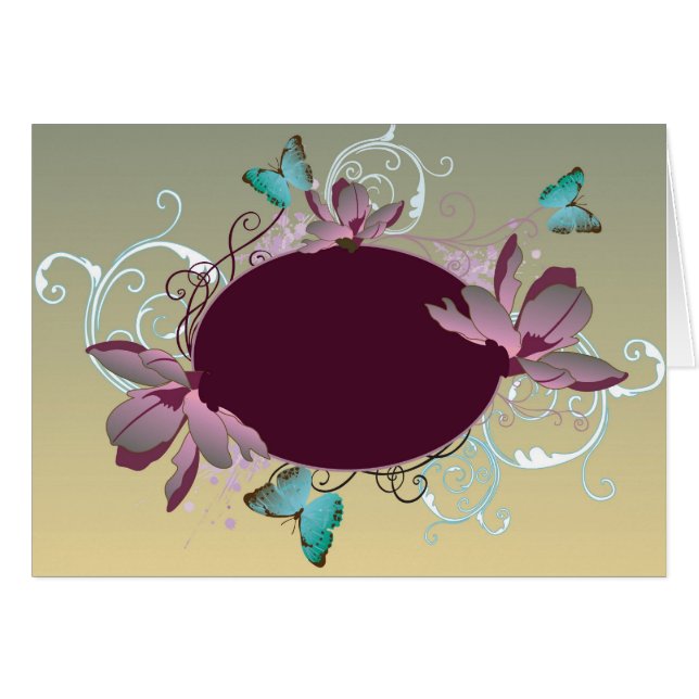 Tarjeta floral del marco (Anverso (Horizontal))