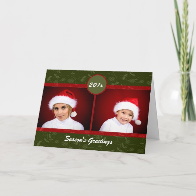 Tarjeta floral del navidad (Anverso)