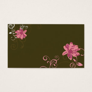 Tarjeta floral del perfil