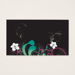 Tarjeta floral del perfil