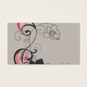 Tarjeta floral del perfil