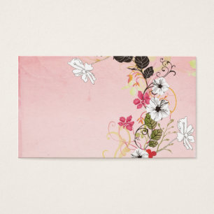 Tarjeta floral del perfil