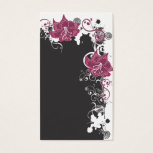 Tarjeta floral del perfil