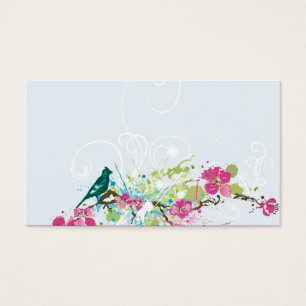 Tarjeta floral del perfil