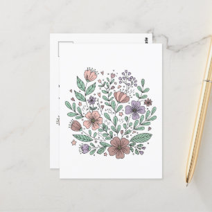 Tarjeta Floral Delicada Boho