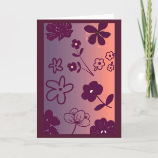 Tarjeta Floral Design print with a touch of pink