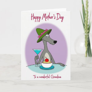 Tarjeta Floral Día de la Madre Perro
