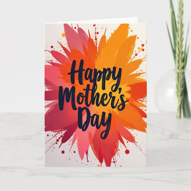Tarjeta Floral Día de las Madres Explosión (Anverso)